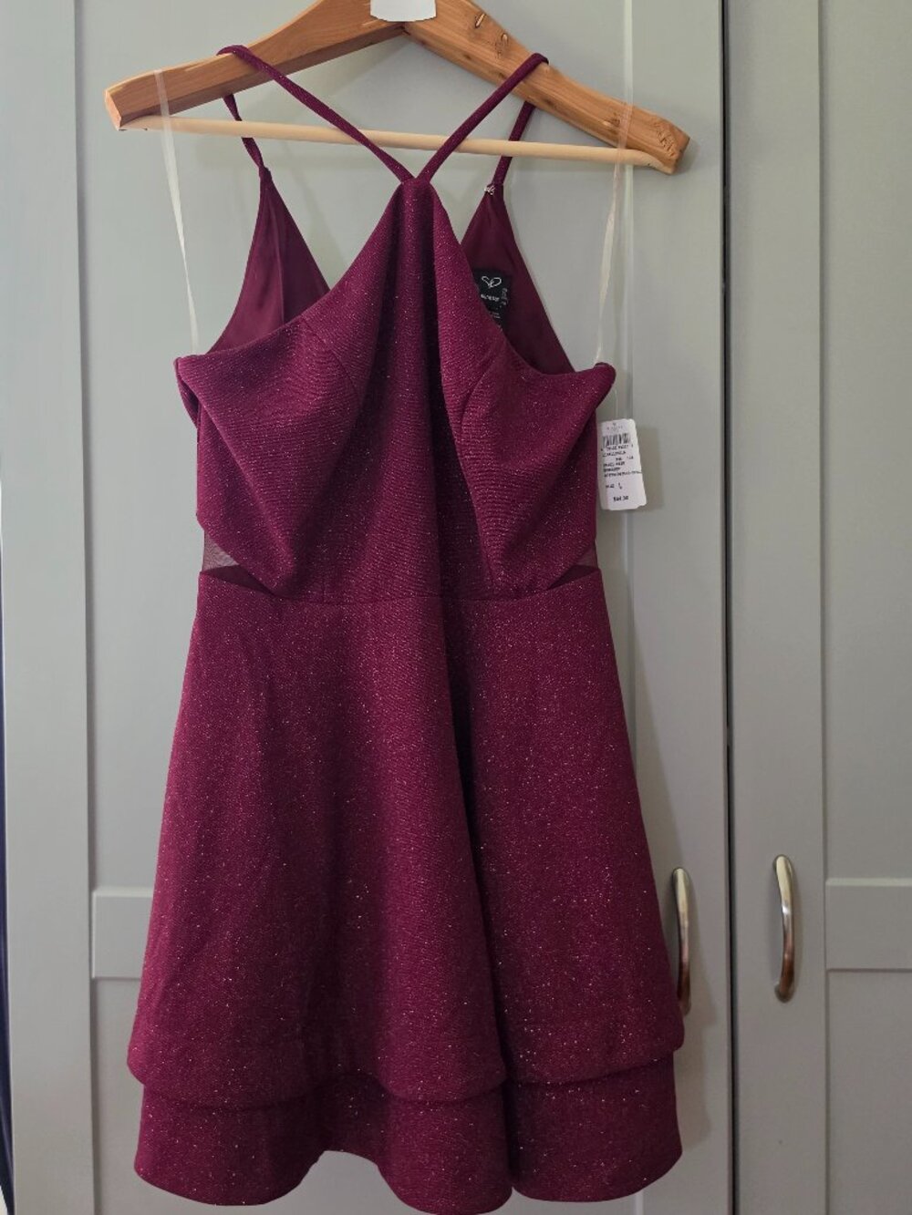 Maroon glitter dress